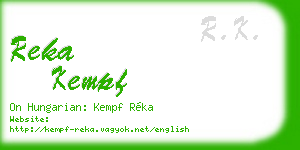 reka kempf business card